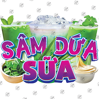 Pineapple milk ginseng sticker trolley decoration sticker wall sticker coffee tea shop decoration snacks