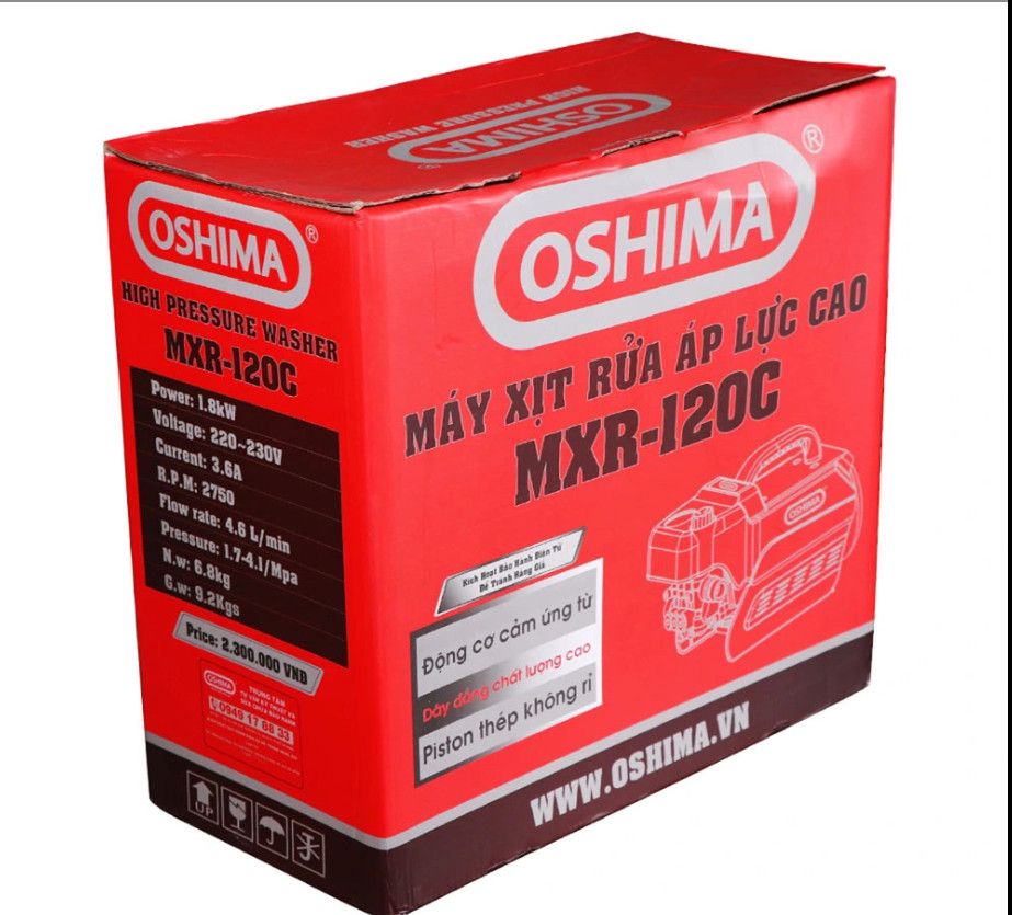 Máy rửa xe có chỉnh áp oshima os 120C