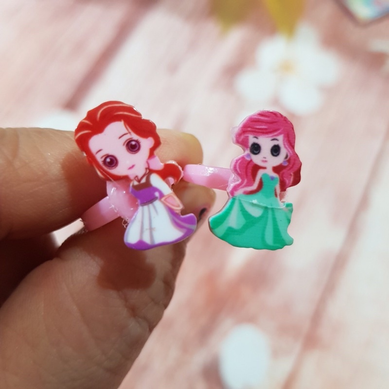 Set 10 nhẫn hình công chúa siêu xinh cho bé