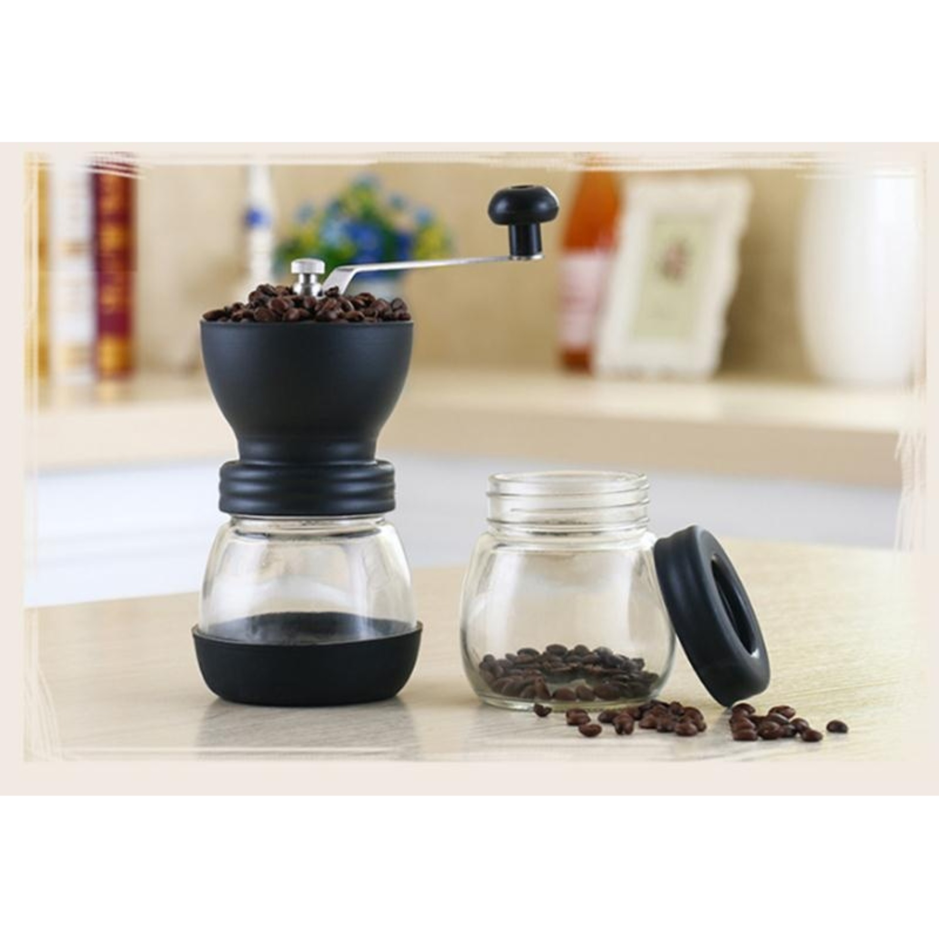 Máy Xay Cà Phê Bằng Tay + Tặng 1 Bình Thủy Tinh