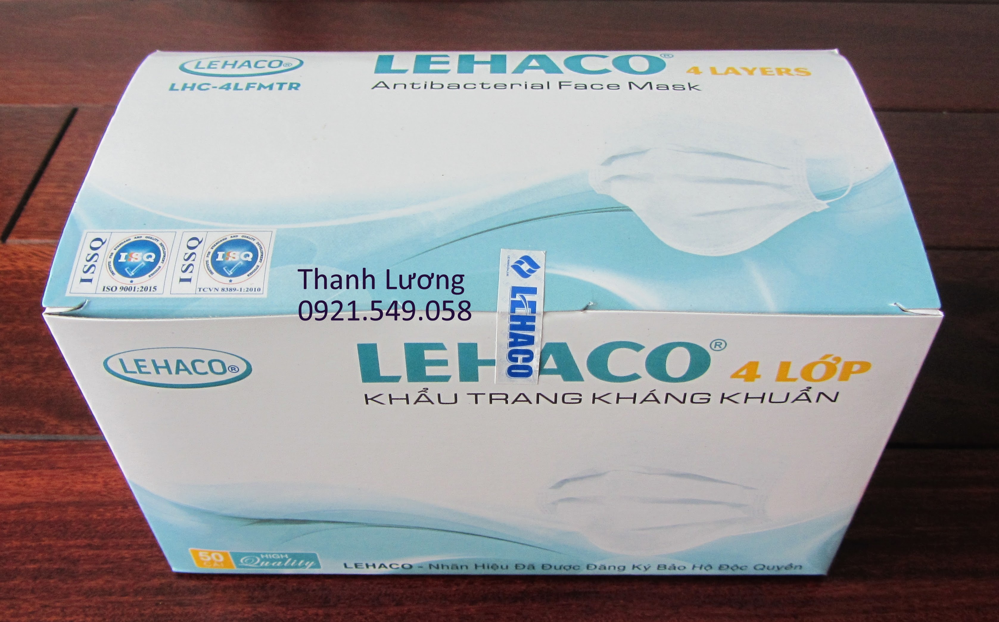 Khẩu trang y tế LEHACO 4 lớp (trắng - 50 cái)