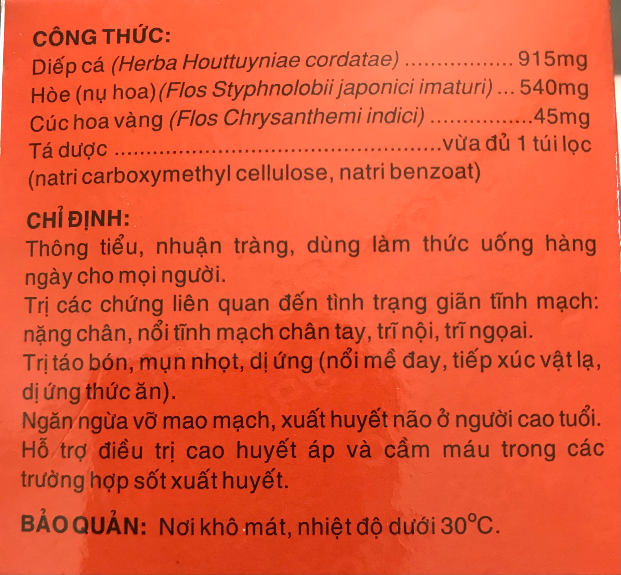 [HCM]Trà Diếp cá