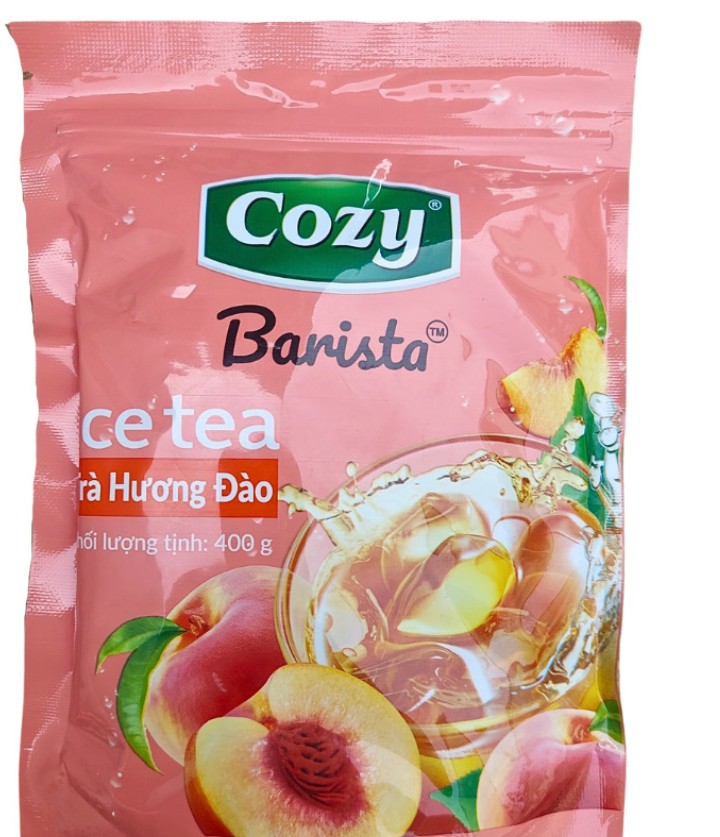 TRÀ COZY ICE ĐÀO HÒA TAN GÓI 400G MẪU MỚI