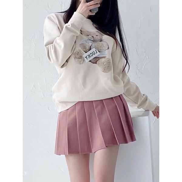 SÉT ÁO GẤU MIX CHÂN VÁY HỒNG TT88
