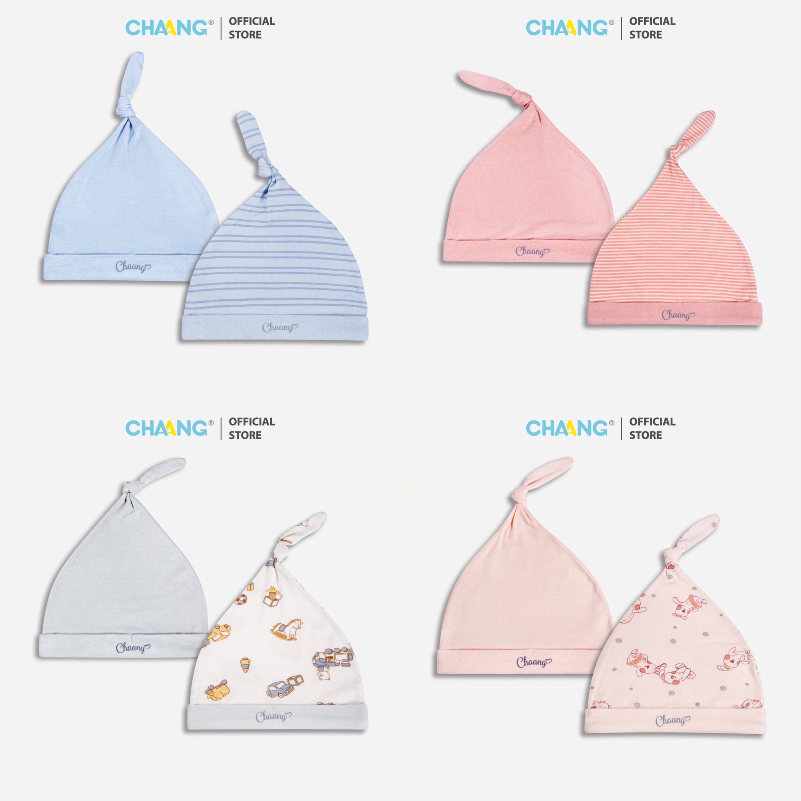 [CHAANG]Set 2 chiếc mũ thóp Active cho bé Chaang