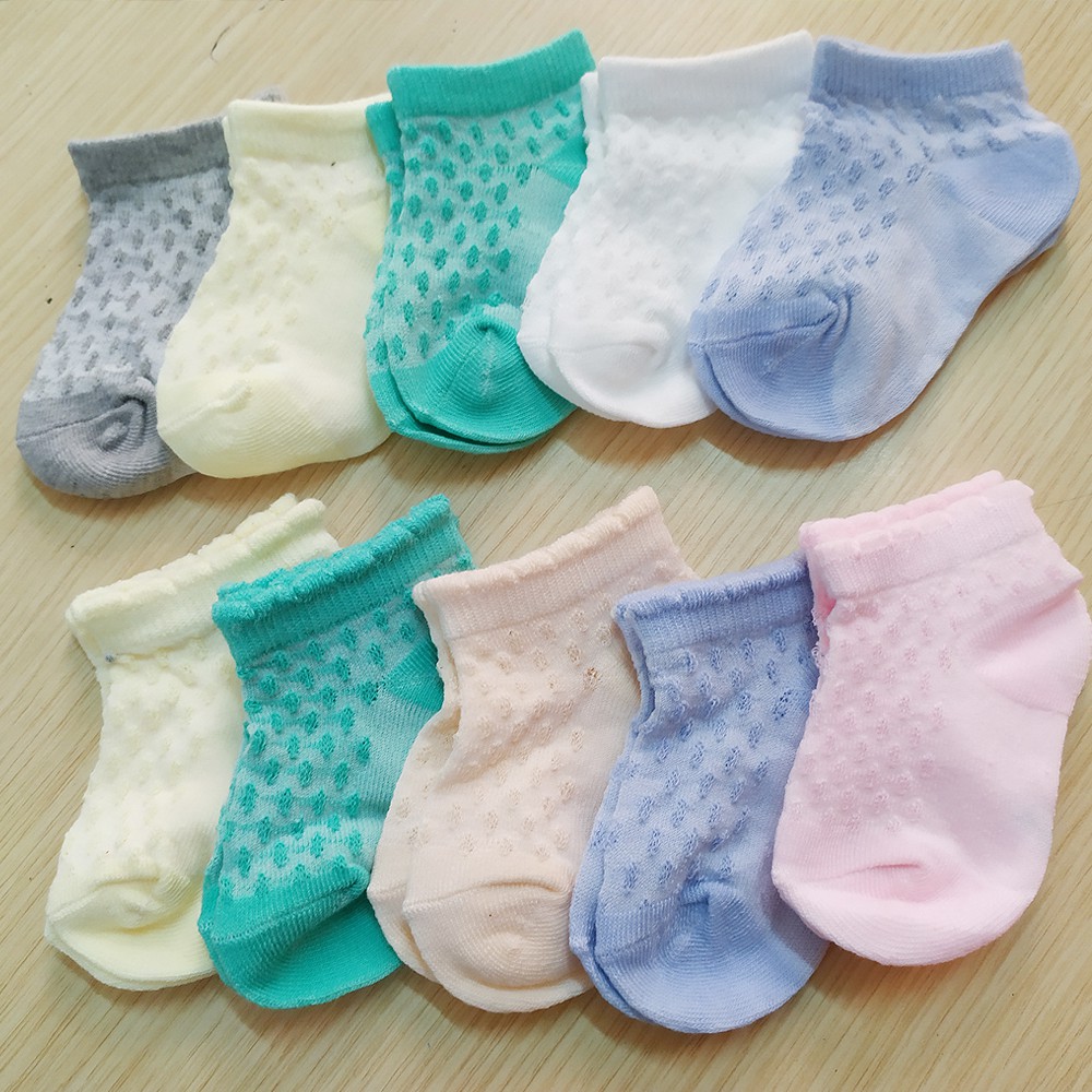 Set 5 đôi tất lưới sơ sinh cho bé mẫu mới 2021