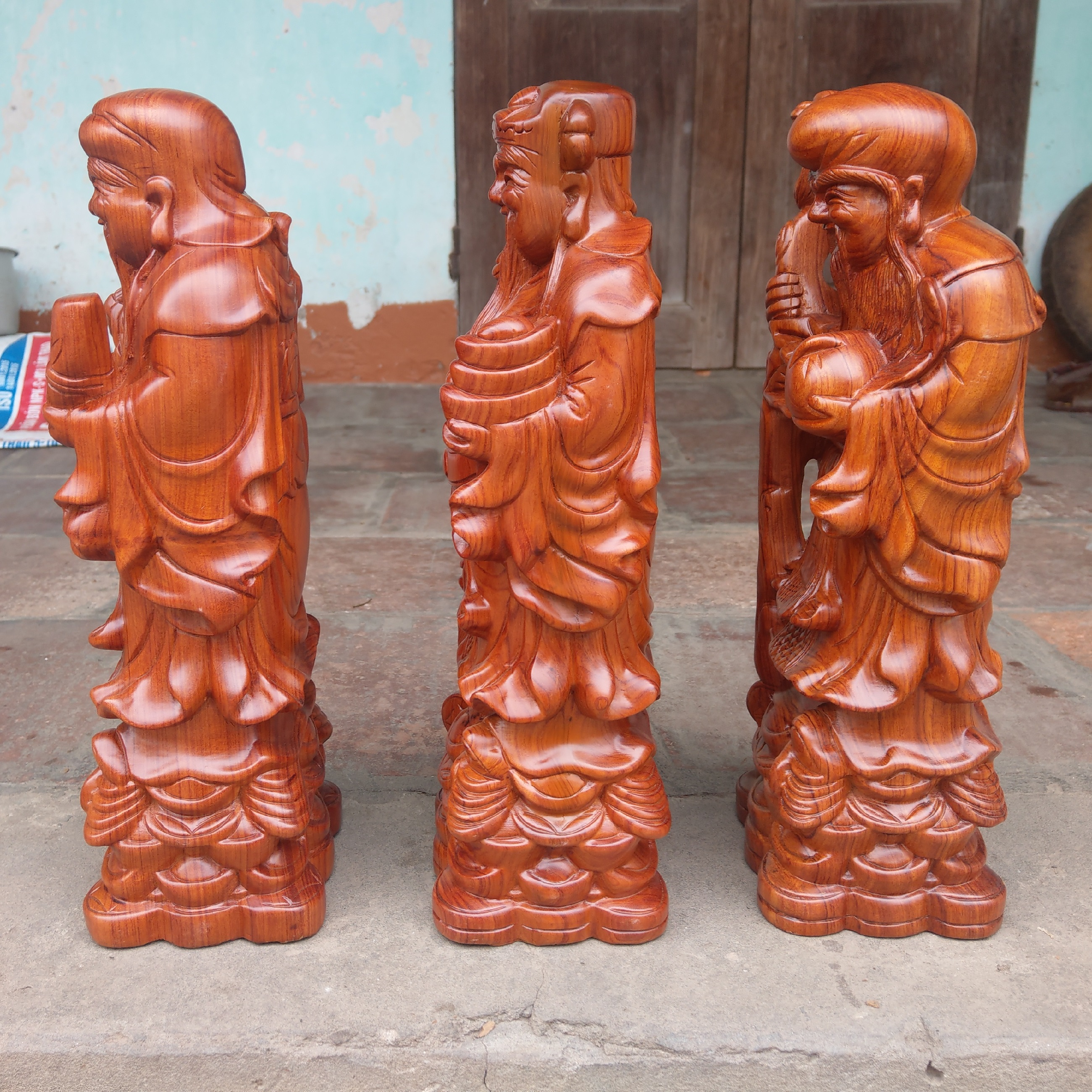 Tam Đa Gỗ Hương Đá - Đế Tiền - Cao 30cm