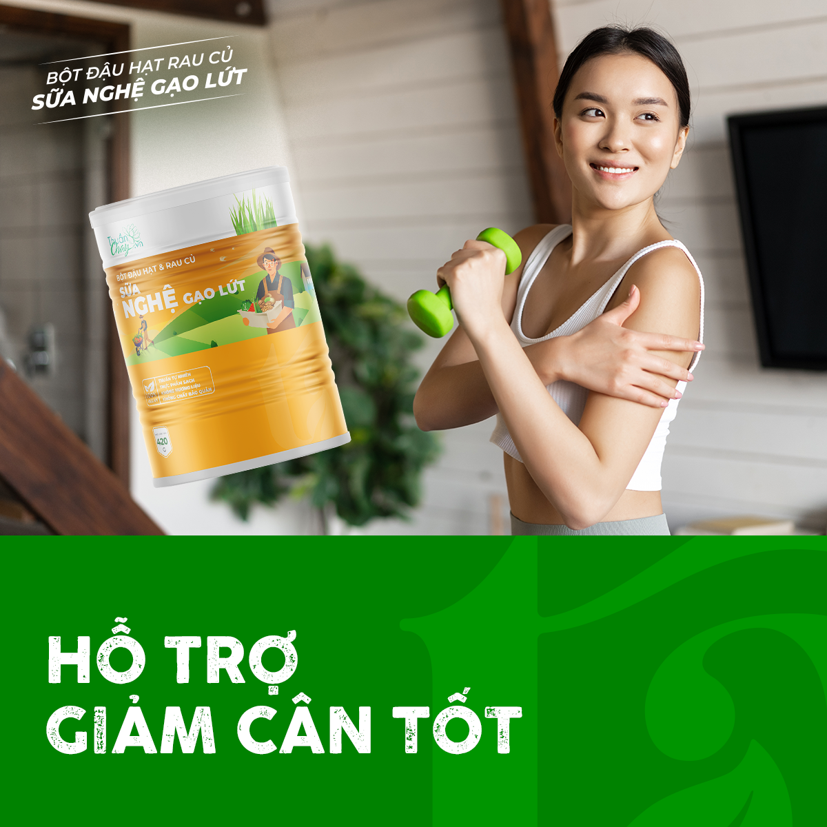 BỘT ĐẬU HẠT RAU CỦ NGHỆ GẠO LỨT - 420g