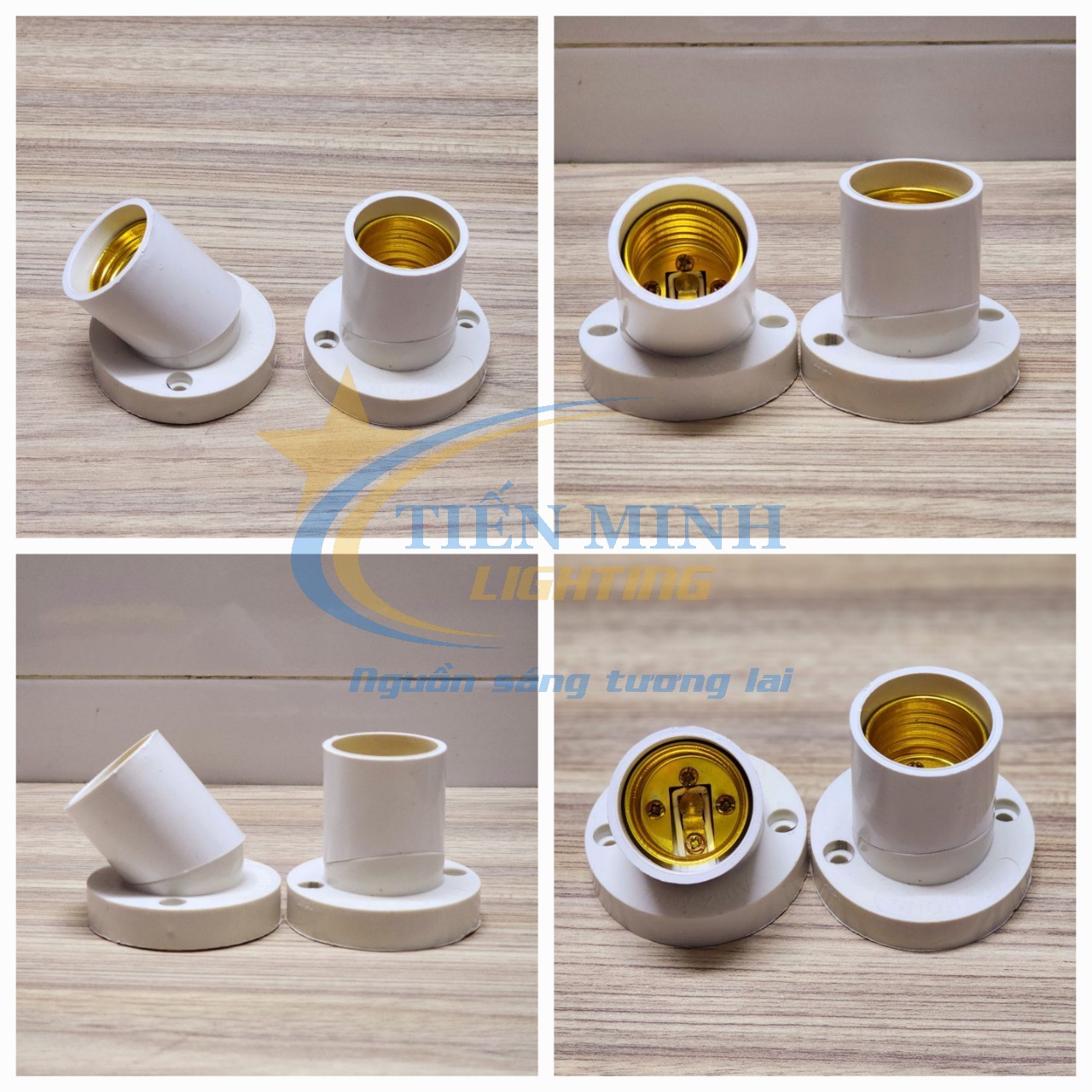 Đui đèn đa năng E27, xoay 180 độ,