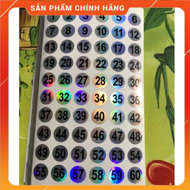 Decal số dán chai sơn, tem mã dán nắp chai sơn MOON NAIL