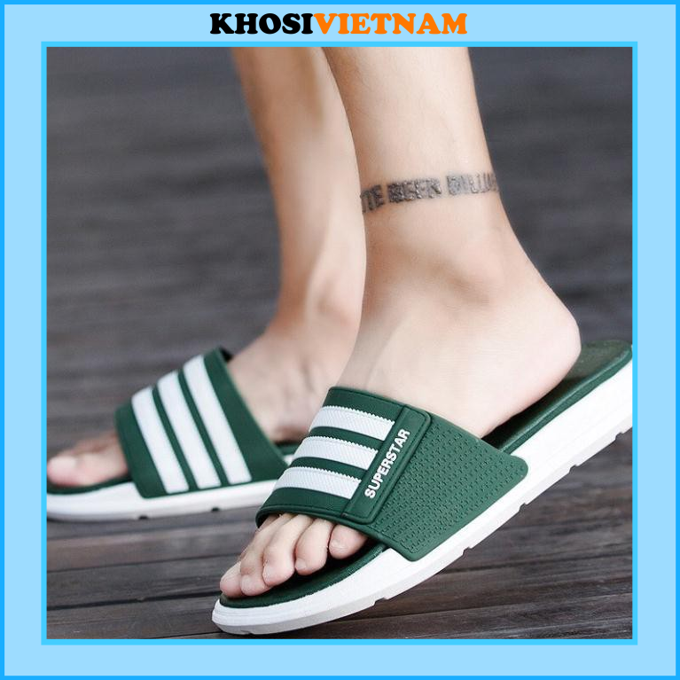 Mẫu mới 2021 dép quai ngang nam nữ superstar unisex hàng cao cấp ks263