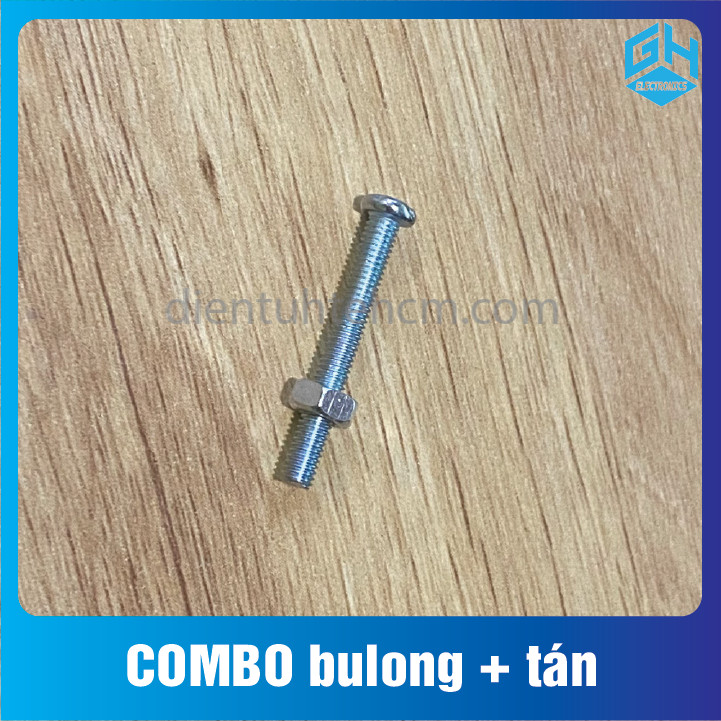 COMBO 20 con Bulong ốc vít SIZE M3 + tán (đai ốc)