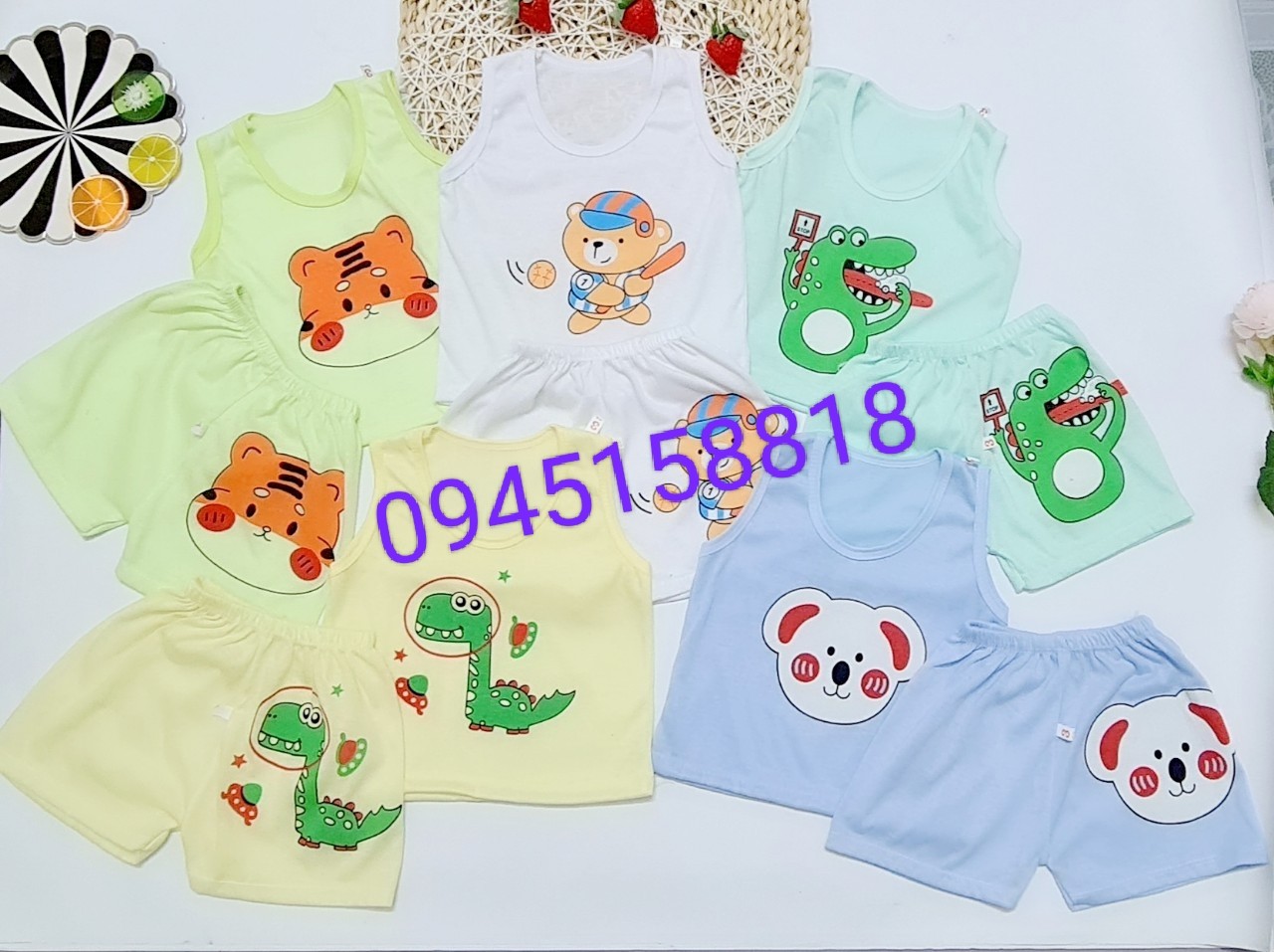 Rẻ vô địch - Set 5 bộ cho bé từ 3-14kg (HỖ TRỢ PHÍ SHIP)