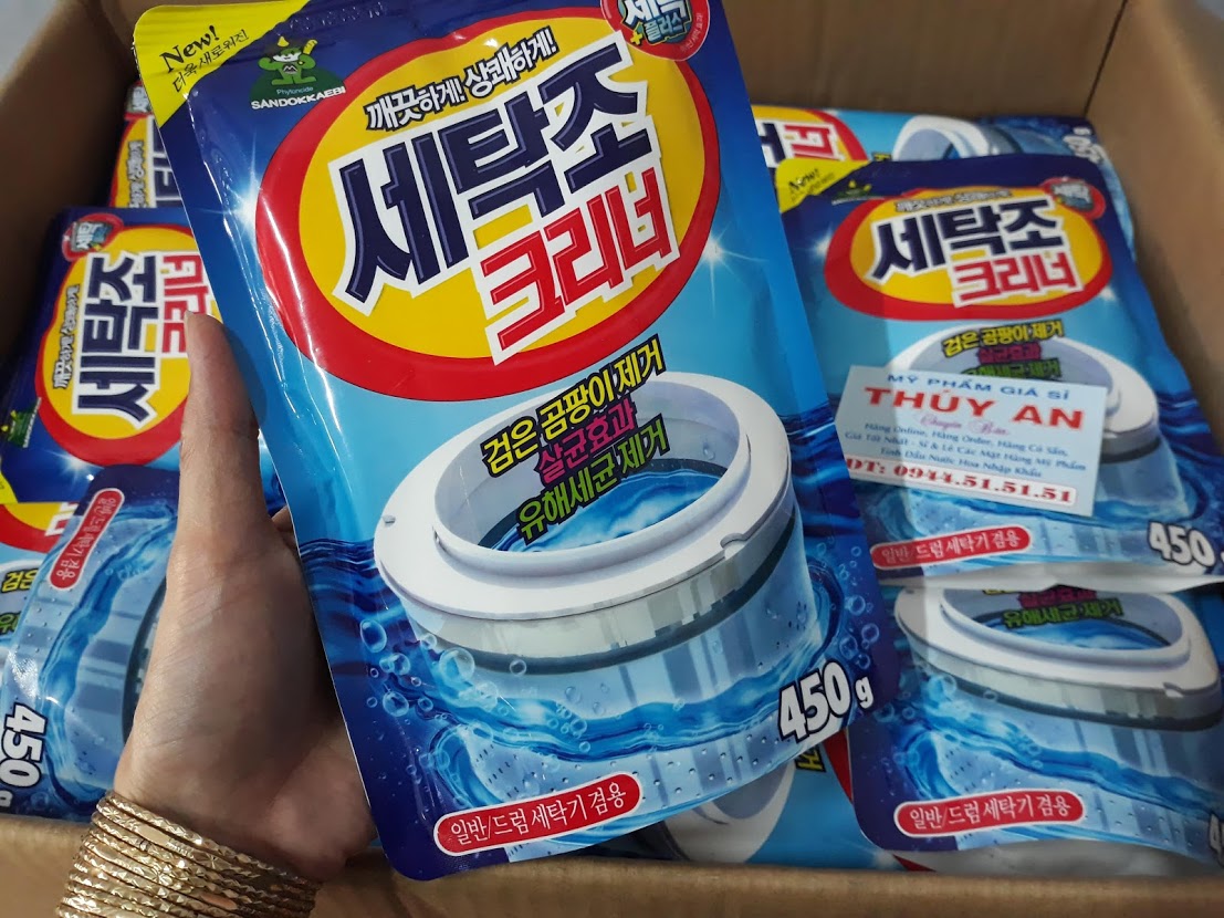 ( combo 2 gói ) Bột tẩy lồng máy giặt Hàn Quốc túi 450g