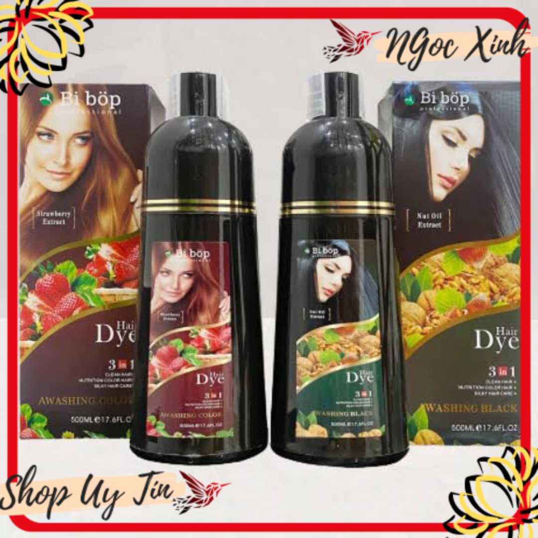 Dầu gội thảo dược phủ bạc bi bop nhật bản 500ml đen - nâu , tóc chắc khỏe , mềm mượt , phủ bạc nhanh