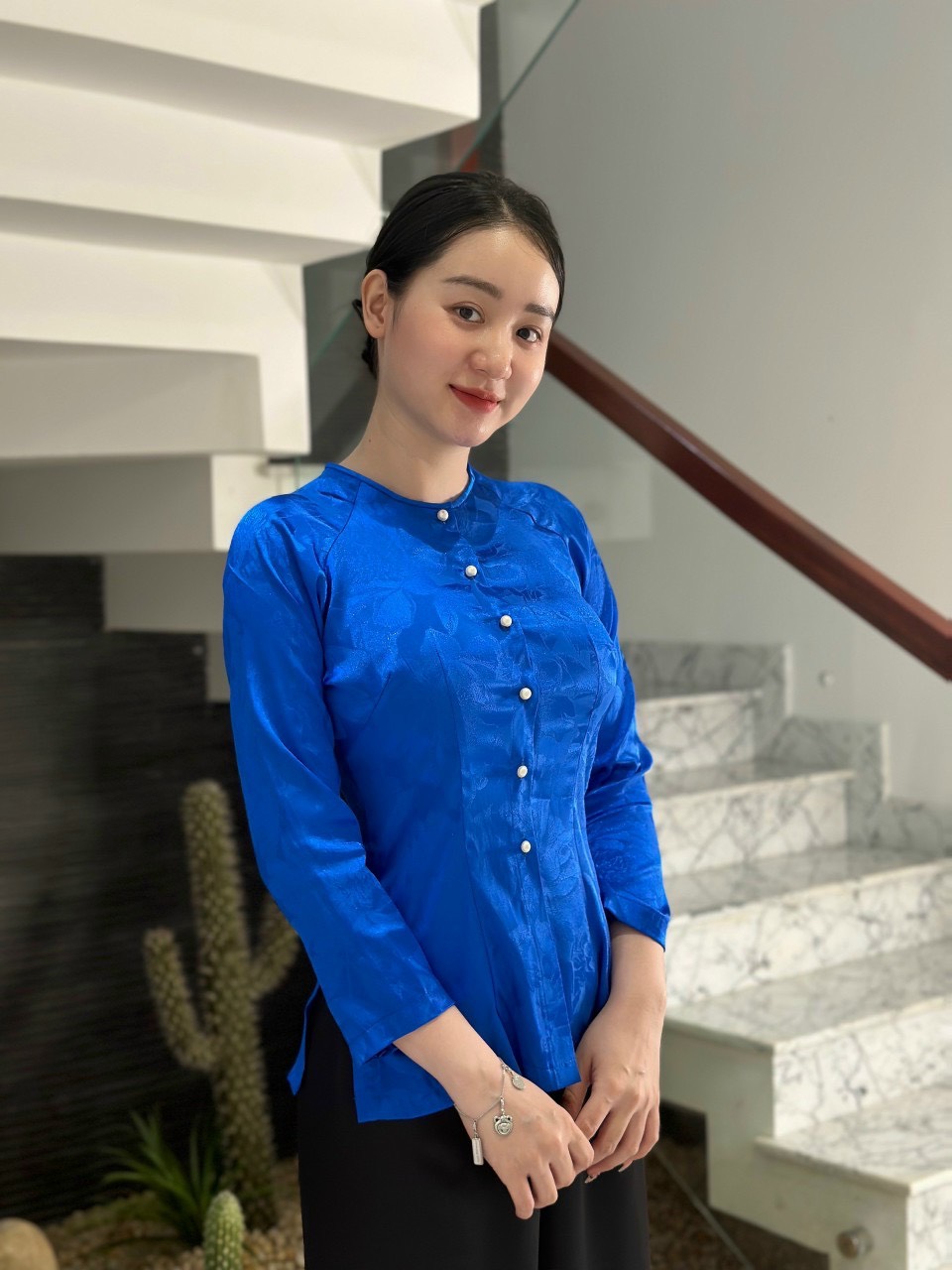 ÁO BÀ BA CÁCH TÂN GẤM ĐỒNG TIỀN