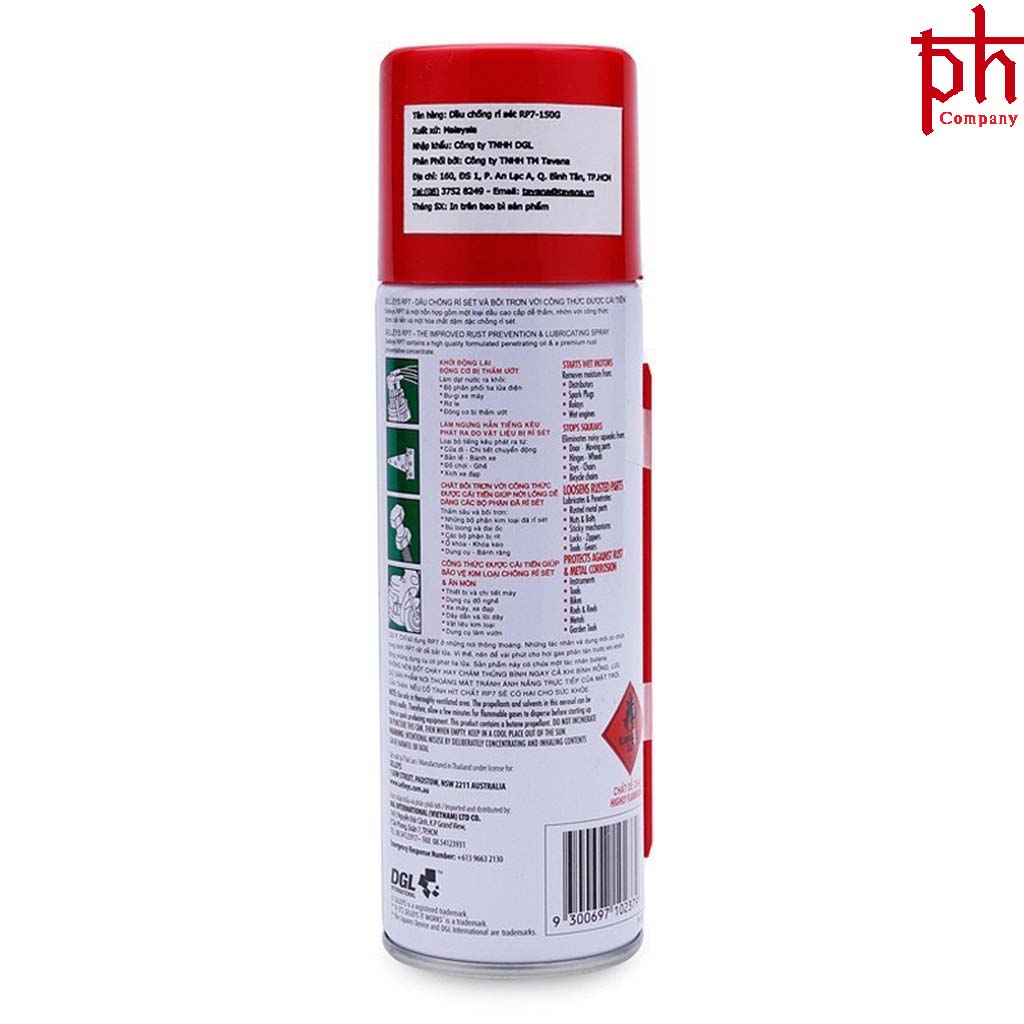 Chai Xịt Chống Rỉ Set RP7 211ml-PHS