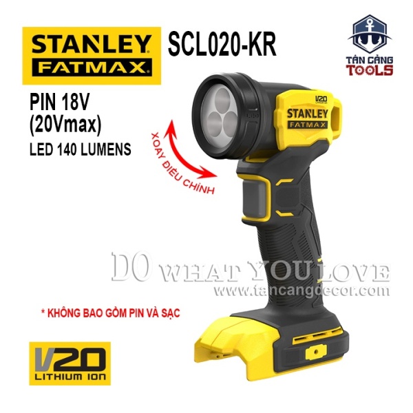 Đèn Pin Dùng Pin 20V Stanley FatMax SCL020-KR ( Thân Máy )