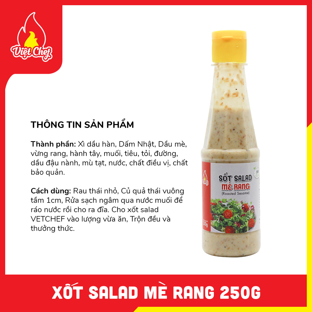 [HCM]SỐT SALAD MÈ RANG - CHAI 250 G