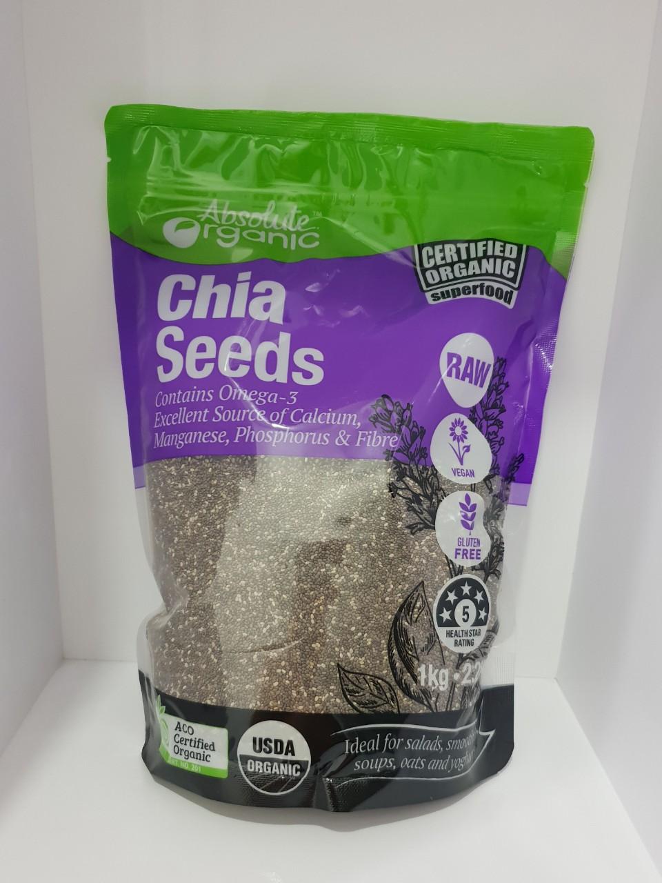 Hạt Chia Organic Chia Seeds Nhập Khẩu 1kg