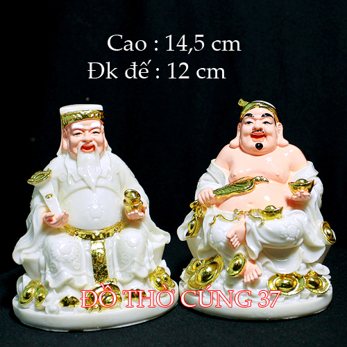 [ Cao 14,5 cm ] Thần Tài Thổ Địa [ Bột đá + Nhựa composite ]