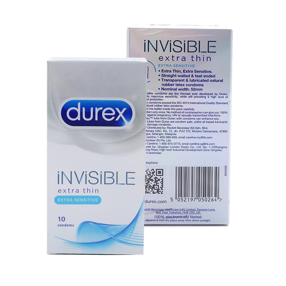 Combo 2 hộp bao cao su siêu mỏng Durex INVISIBLE+FETHERLITE Ultima