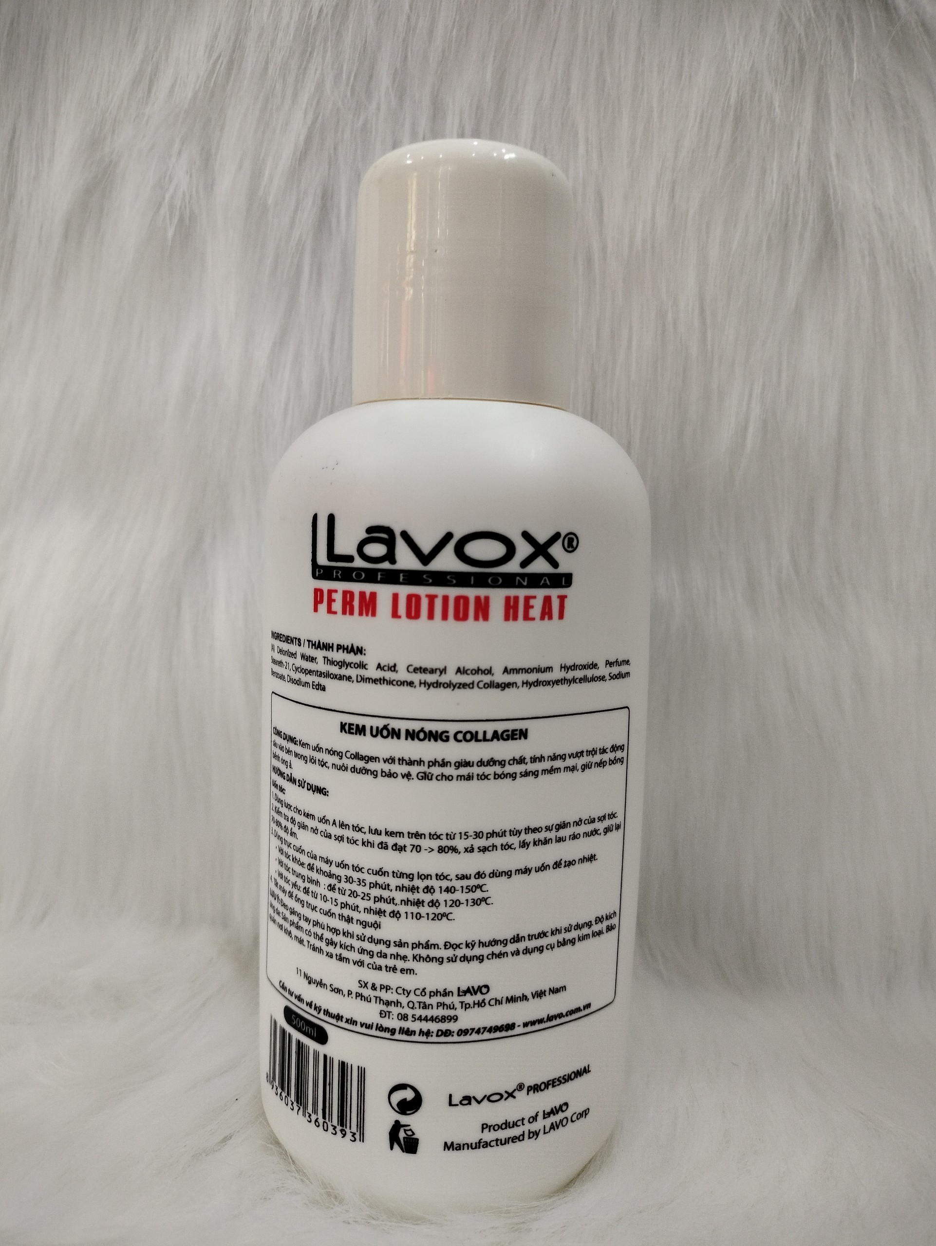 Kem uốn nóng Lavox, chai A 500ml