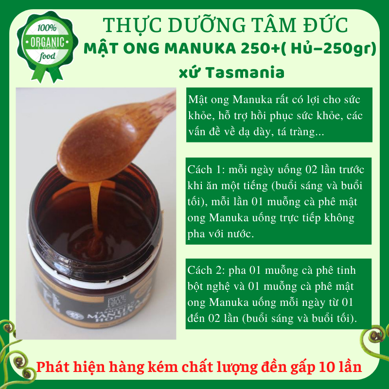 Mật ong Manuka Bluehills 250+ 500g [ Nhập khẩu Úc]