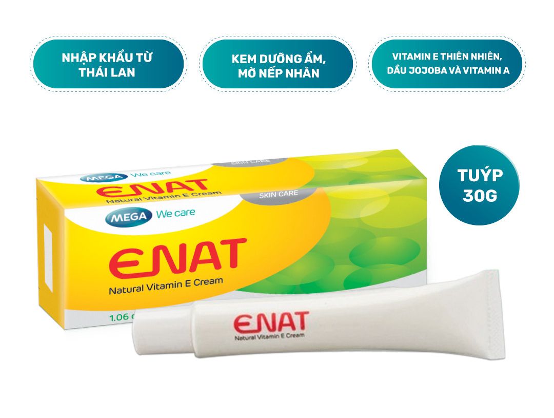 CHÍNH HÃNG] - ENAT Natural Vitamin E Cream (Tuýp/30g) - Kem Dưỡng Ẩm, Mờ  Vết Nhăn 