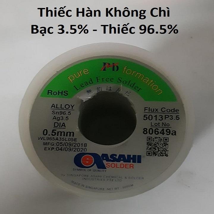 Thiếc Hàn Không Chì ASAHI Có Bạc 3.5% Thiếc 96.5% [ Thiếc hàn bán lẻ theo mỗi 5 mét | Tặng thêm 5 mét khi mua từ 30 mét trở nên ]