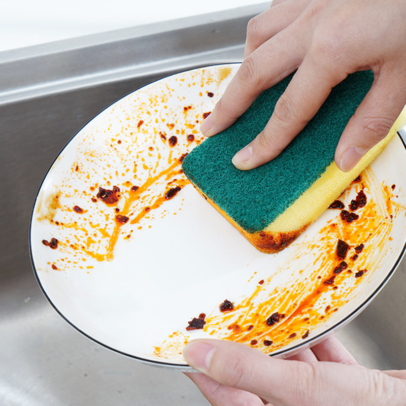 Set 2 MIếng Rửa Chén Bát, Bọt Biển Rửa Chén 2 Mặt  Siêu Sạch