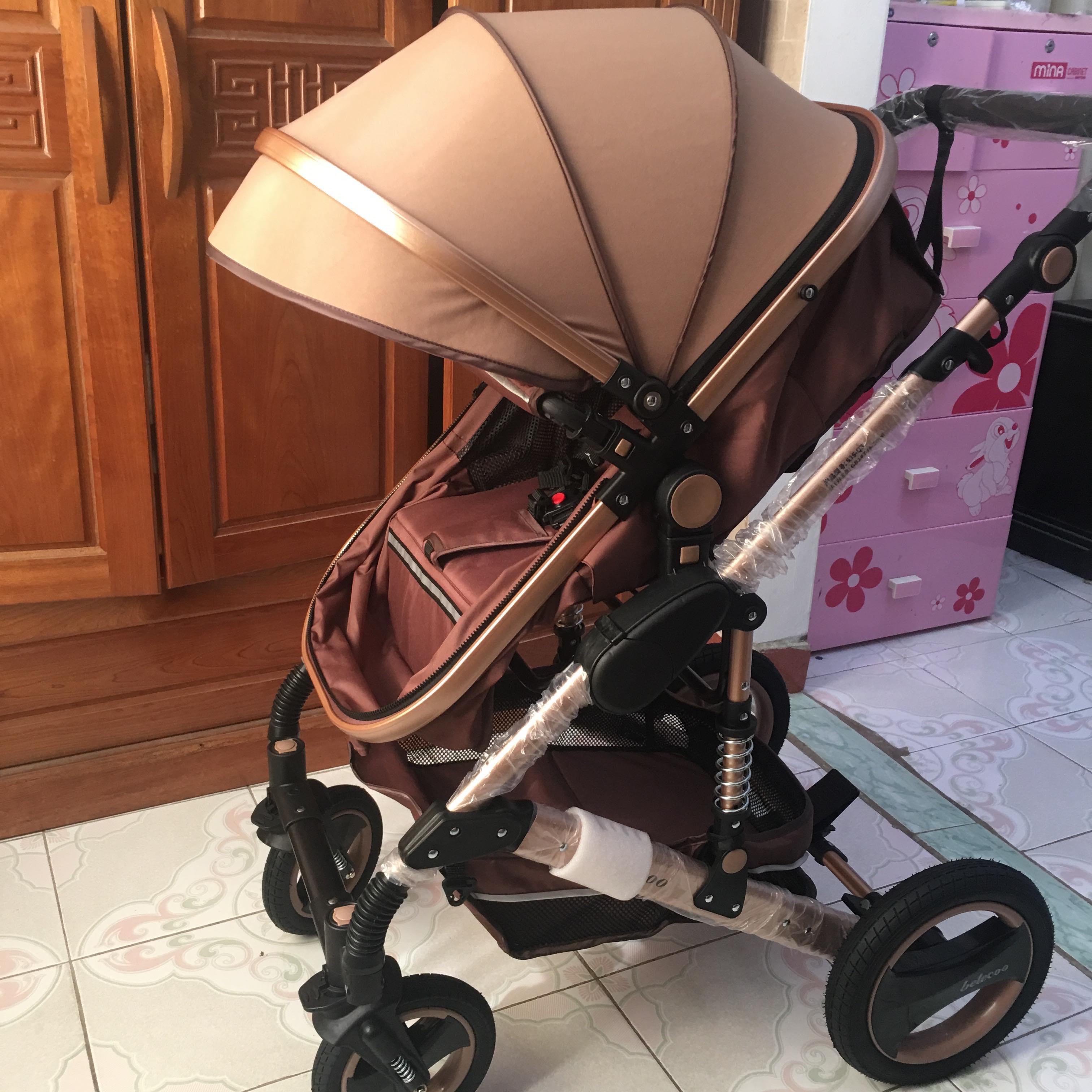Xe đẩy nôi cao cấp Belecoo 2 chiều cho bé