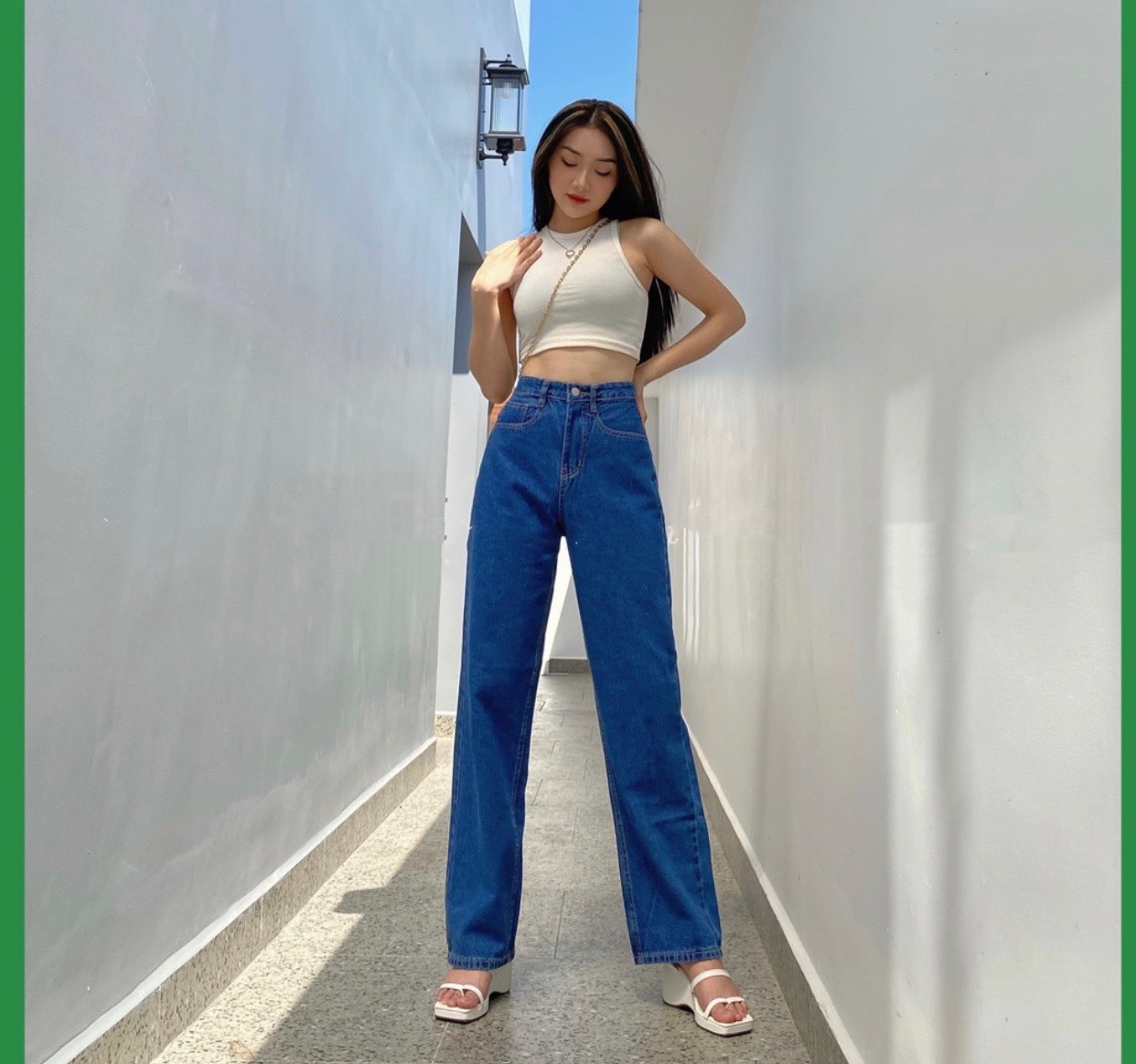 QUẦN JEAN DÀI HIGHT CULOTES