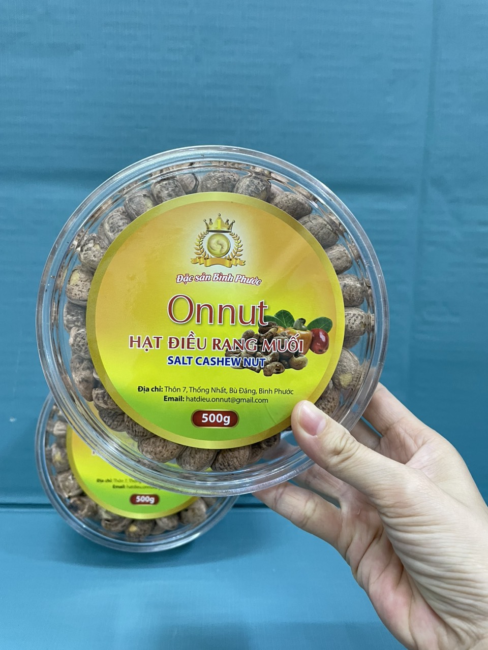 [HCM]Hộp 500gr Hạt điều rang muối vỏ lụa loại 1 Bình Phước