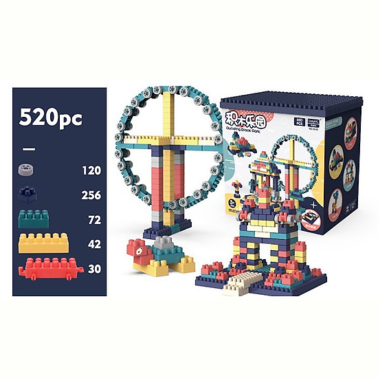 520-piece Lego set, develops baby's intelligence
