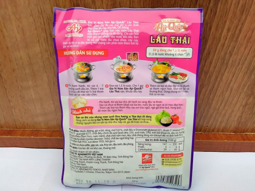 2 Gói Gia vị Lẩu Thái AJi - Quick (gia vị lẩu)