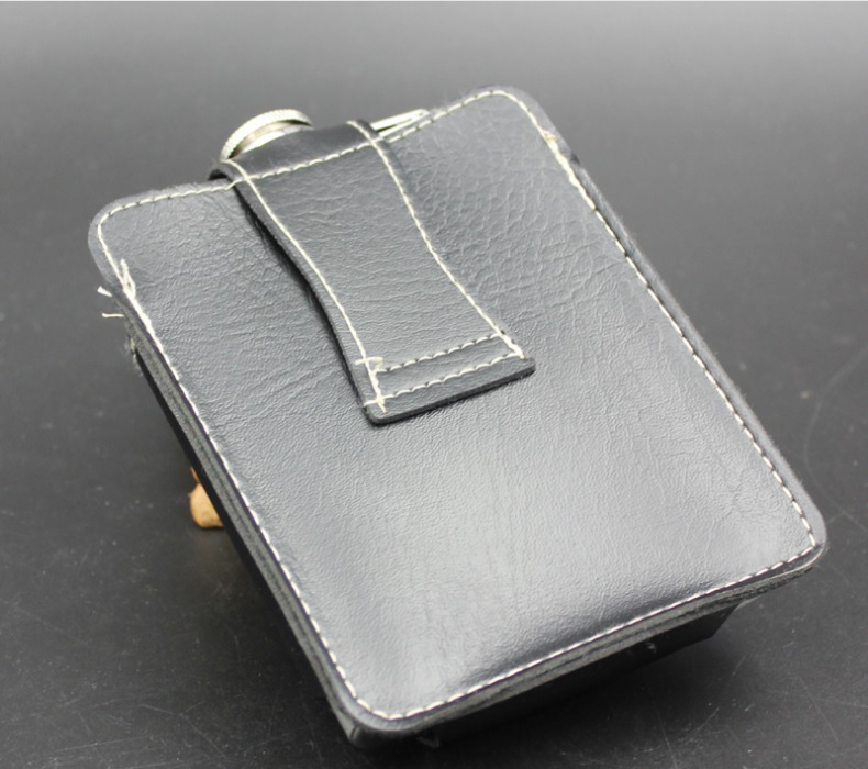 Bình inox đựng rươu Hip Flask 250ml kèm bao da