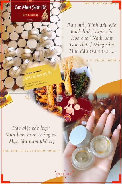 Cao Mụn Sâm Đỏ - Hết mụn, mờ thâm hiệu quả sau 7 ngày (hủ  15gr)