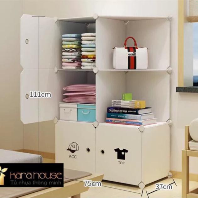 Tủ nhựa lắp ráp 6 ô đựng quần áo y hình. inbox chọn mẫu yêu thích
