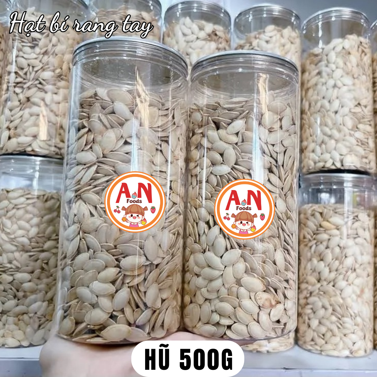 Hạt bí (trắng- rang tay) {Khối lượng tịnh, không tính bao bì}