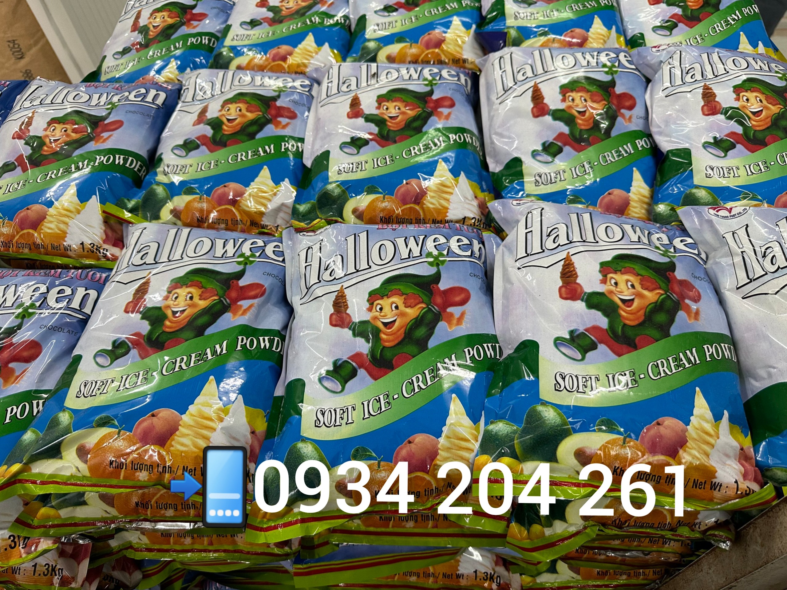 Bột làm kem tươi Halloween - Dưa Lưới