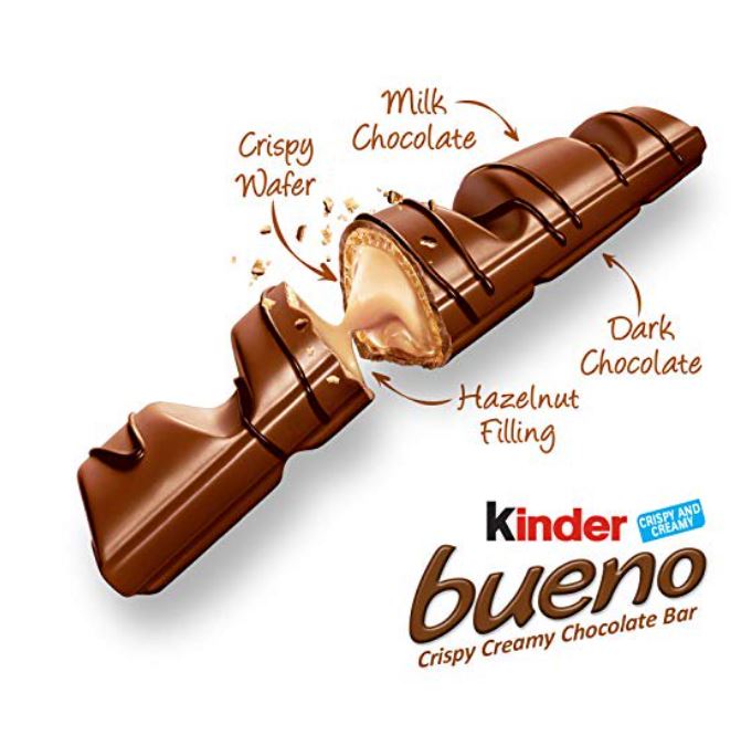 Kẹo sôcôla sữa kinder bueno kẹo hạt phỉ 43g