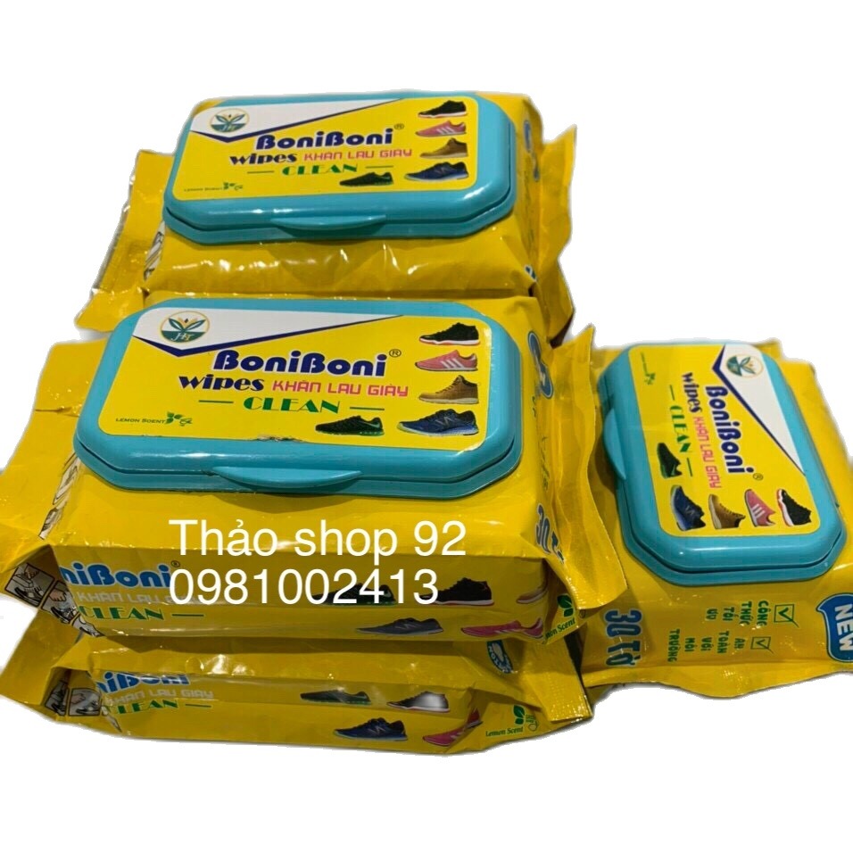 Khăn/giấy ướt lau giày BoniBoni(30 tờ)