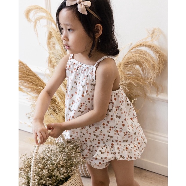 Gardenia Set Macro & Micro (Bộ Đồ Áo Hai Dây Kèm Quần Bé Gái)
