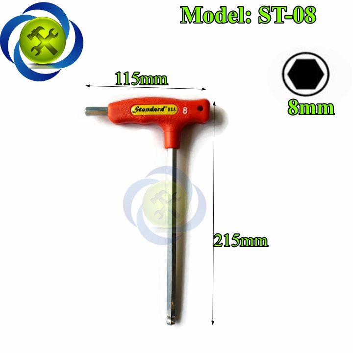 [HCM]Lục giác bi chữ T 8mm Standard ST-08