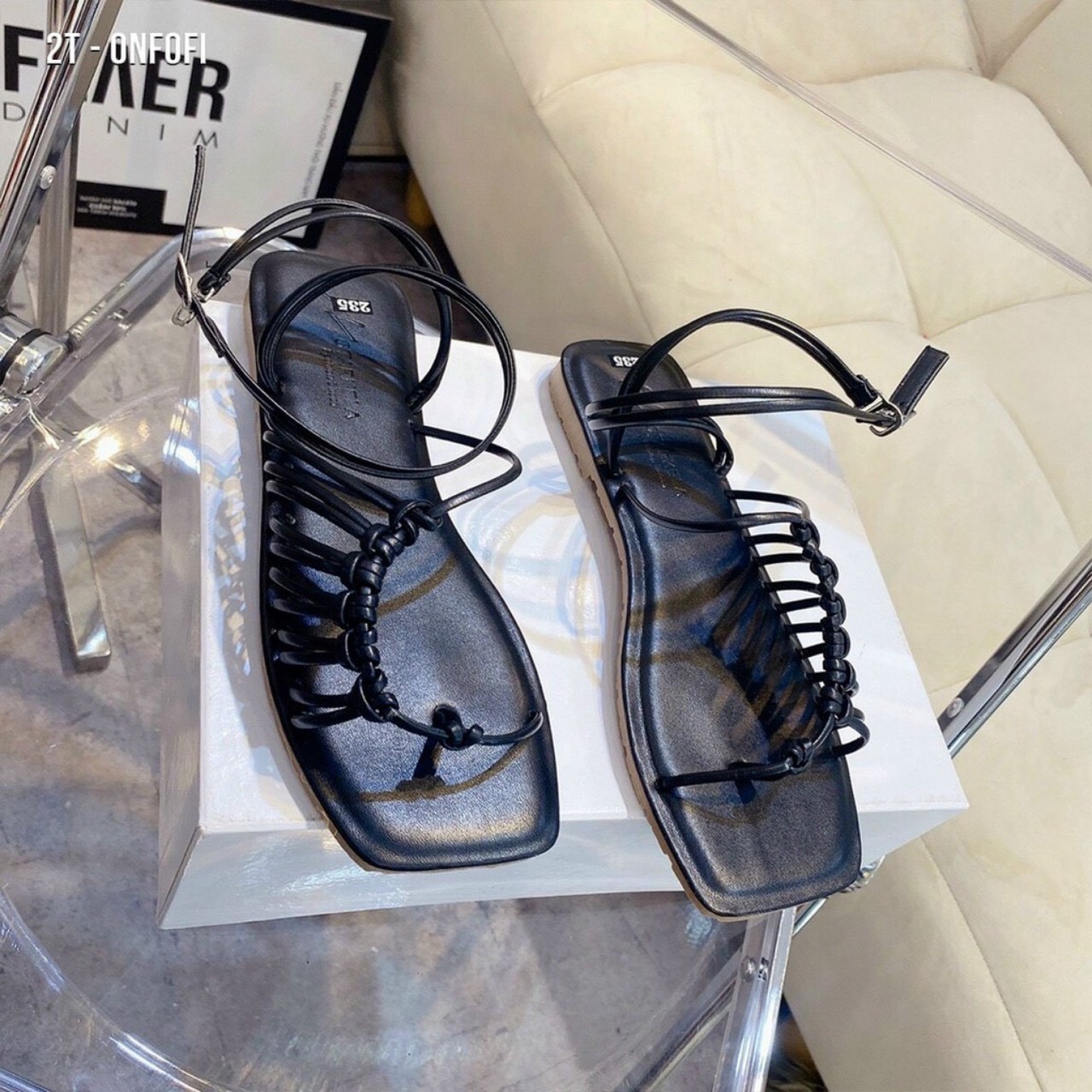 GIÀY SANDAL NỮ ĐẾ THẤP C-BUỒM CÓ SIZE LỚN 35-42