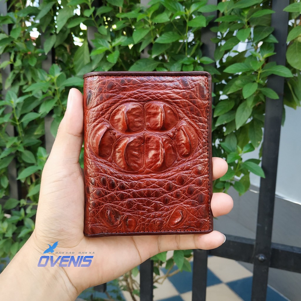 [FREE SHIP] Ví nam da cá sấu thật. Gù cá sấu lớn dùng là đẳng cấp!