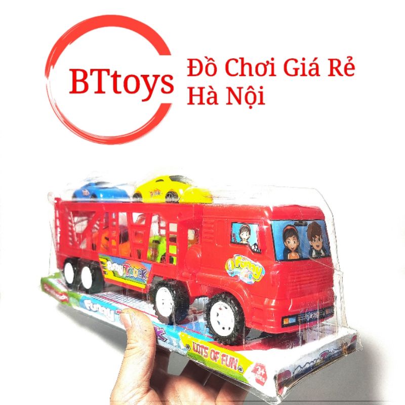 Xe tải, xe container chở 4 xe con màu sắc