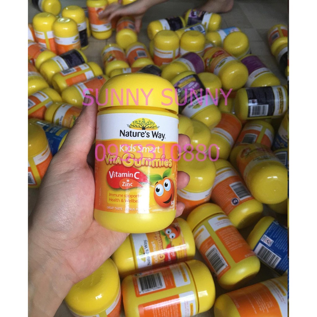 Kẹo Vita Gummies Nature's way Zinc+C ( 60 viên).