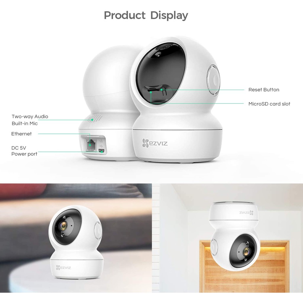 Camera Xoay 360 Wifi Ezviz C6N 1080p (Tặng thẻ nhớ)